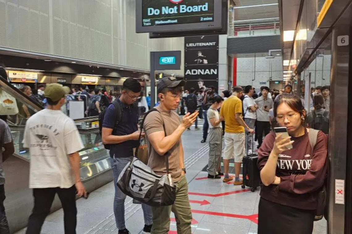 SMRT said it restored power to the rail line by 8.10pm and normal train service resumed at around 8.15pm.