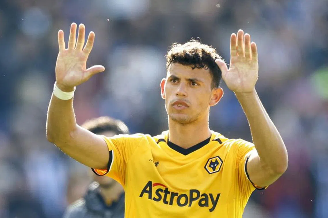 FILE PHOTO: Soccer Football - Premier League - Brighton & Hove Albion v Wolverhampton Wanderers - The American Express Community Stadium, Brighton, Britain - April 29, 2023 Wolverhampton Wanderers' Matheus Nunes reacts after the match Action Images via Reuters/Peter Cziborra/File Photo