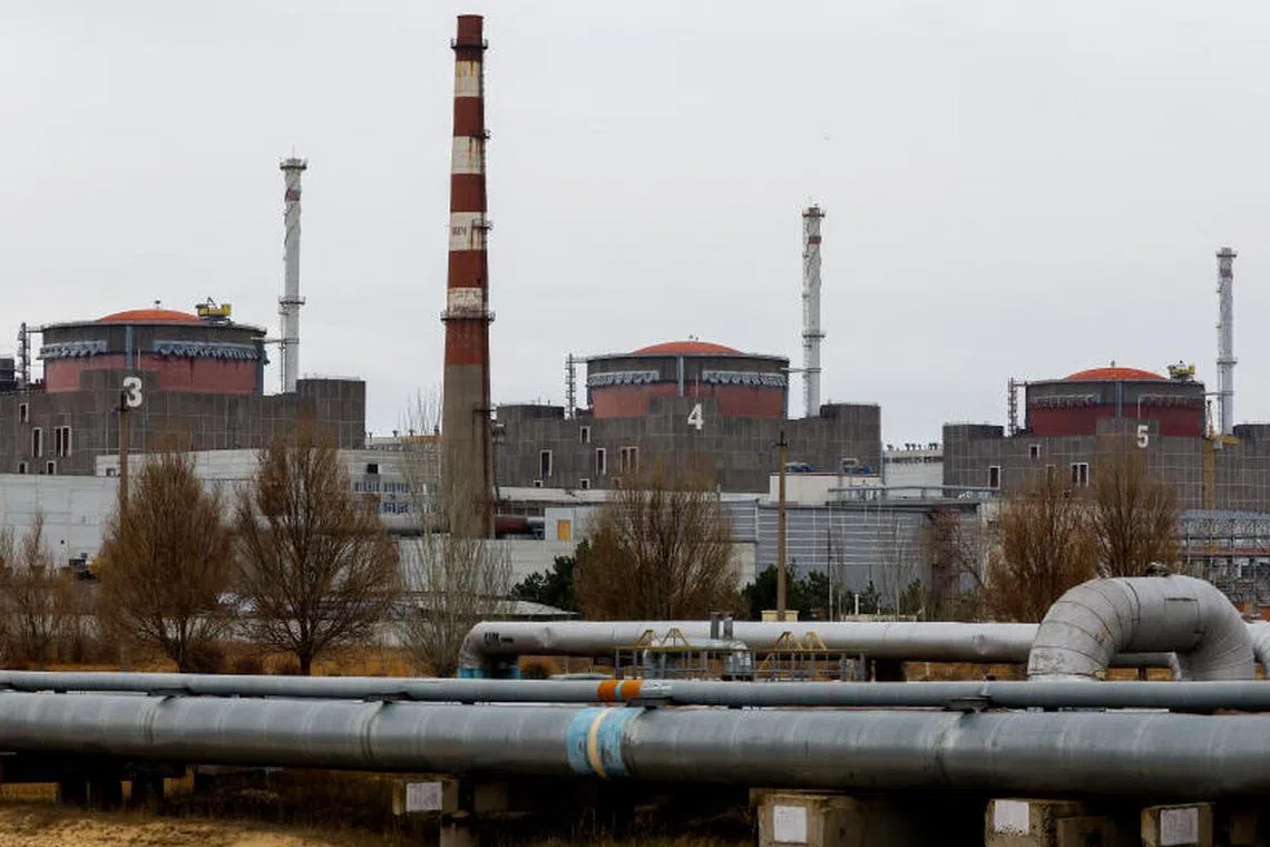 The Zaporizhzhia Nuclear Power Plant outside the city of Enerhodar seen on Nov 24, 2022.