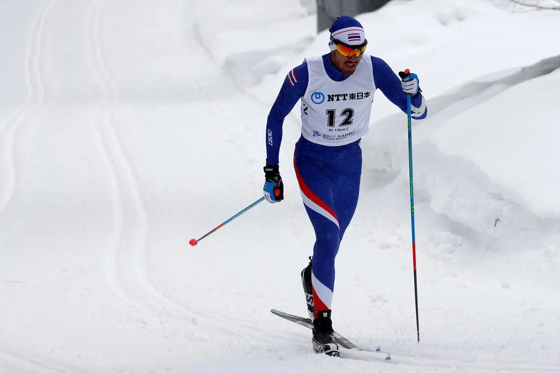 Cross-Country Skiing - Men's 10 km Classical - Asian Winter Games - Shirahatayama Open Stadium, Sapporo, Japan - 23/02/17- Thailand's Mark Chanloung in action. REUTERS/Kim Kyung-Hoon