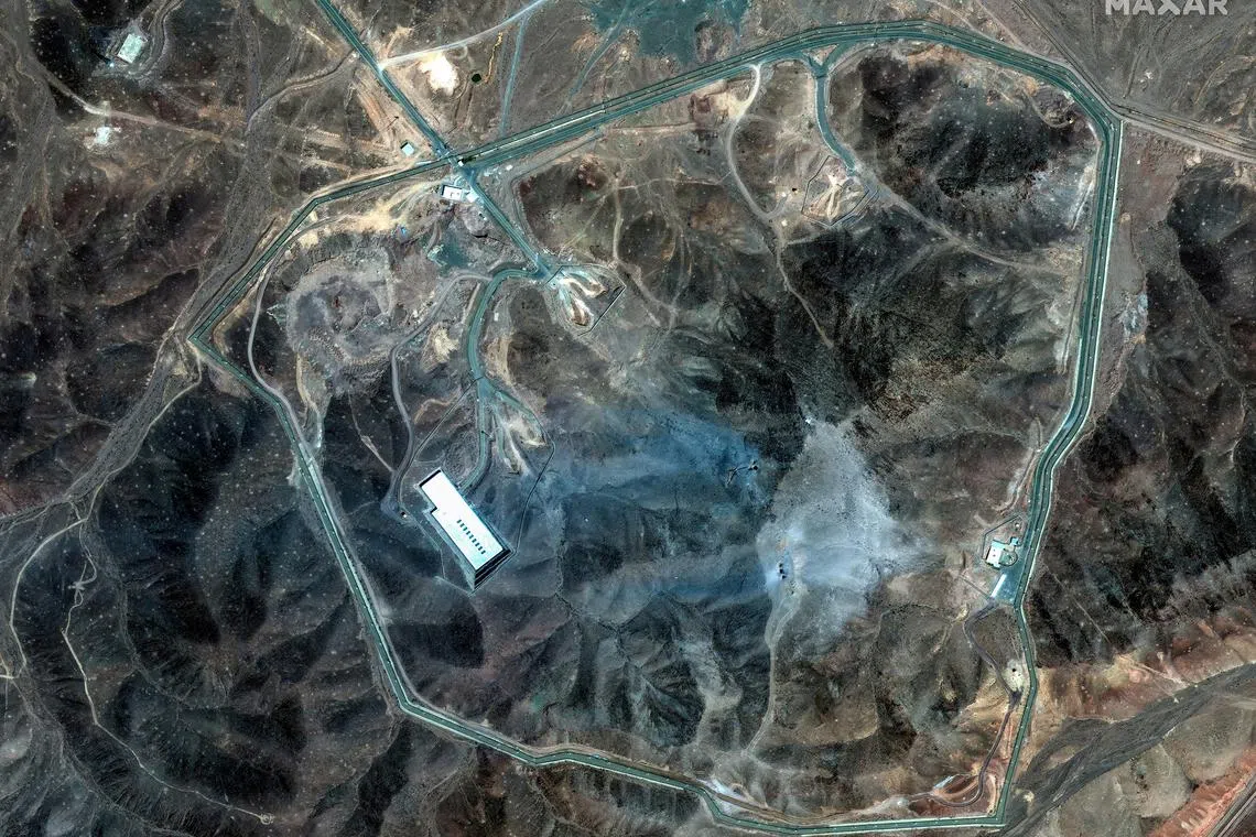 Damage seen at the Fordo enrichment facility in Iran after the US strikes on June 22.
