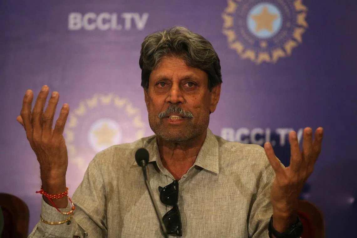 Kapil Dev, former Indian cricket captain and a member of the country's cricket board BCCI's Cricket Advisory Committee, speaks during a news conference to announce its team's coach, in Mumbai, India, August 16, 2019. REUTERS/Francis Mascarenhas