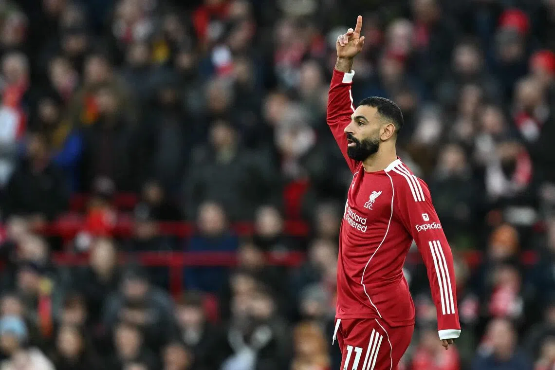 Liverpool striker Mohamed Salah was introduced to loud cheers in the 26th minute after defender Joe Gomez was forced off injured.