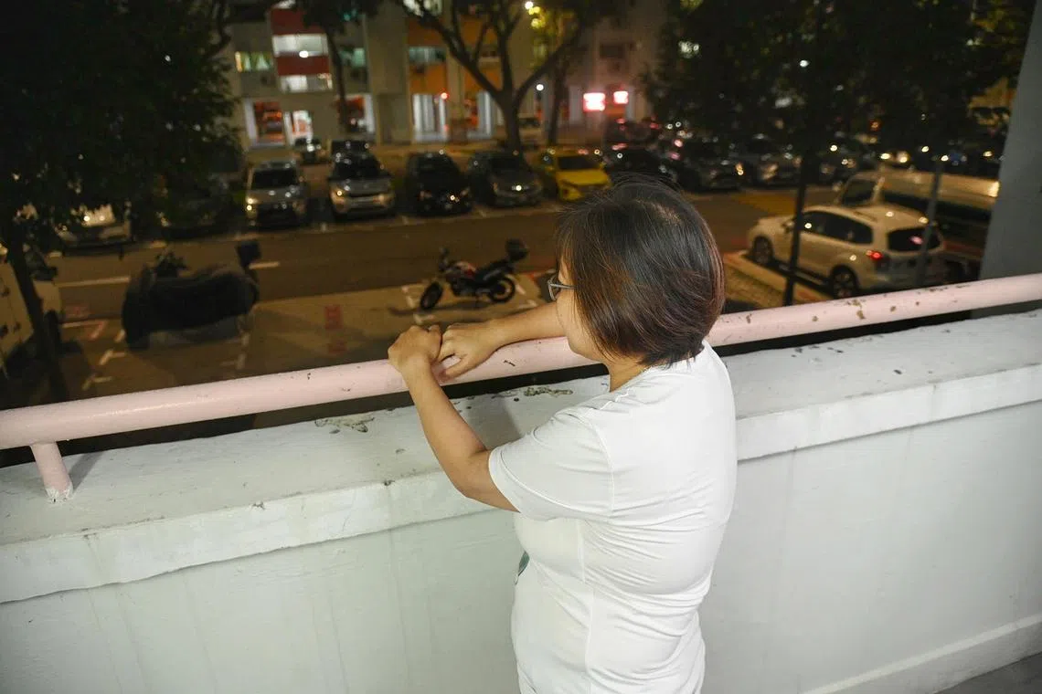 Madam Grace Wong Geck Woon recalling the night of Dec 8, 2013, when she was attacked during the Little India riot. She spoke to ST about it 10 years on, in her flat on Sept 27, 2023.