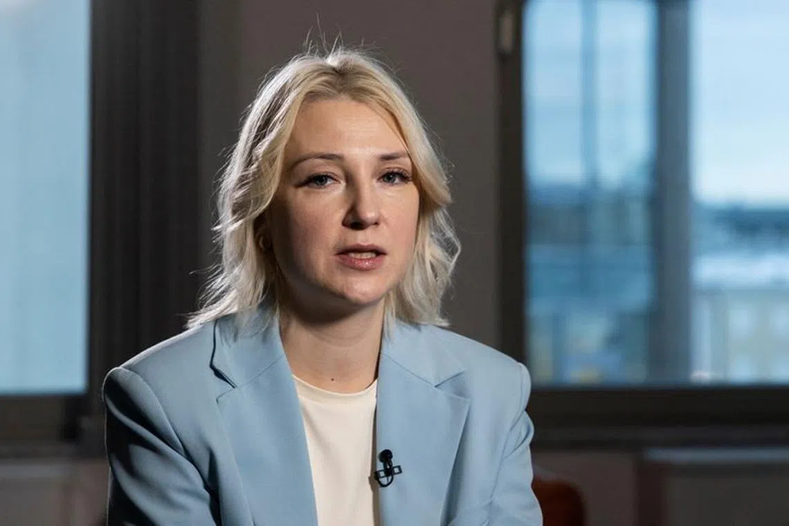 Yekaterina Duntsova, a former regional journalist who was disqualified as a candidate for Russia's 2024 presidential election, attends an interview with Reuters in Moscow, Russia December 25, 2023. REUTERS/Maxim Shemetov