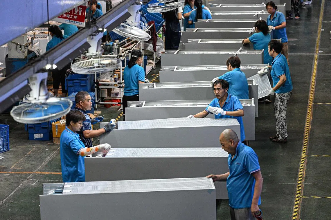 A refrigerator assembly line at a Chinese factory in Jiangsu province. Under the incoming Trump administration in the US, China is expected to face significantly higher tariffs than other countries.