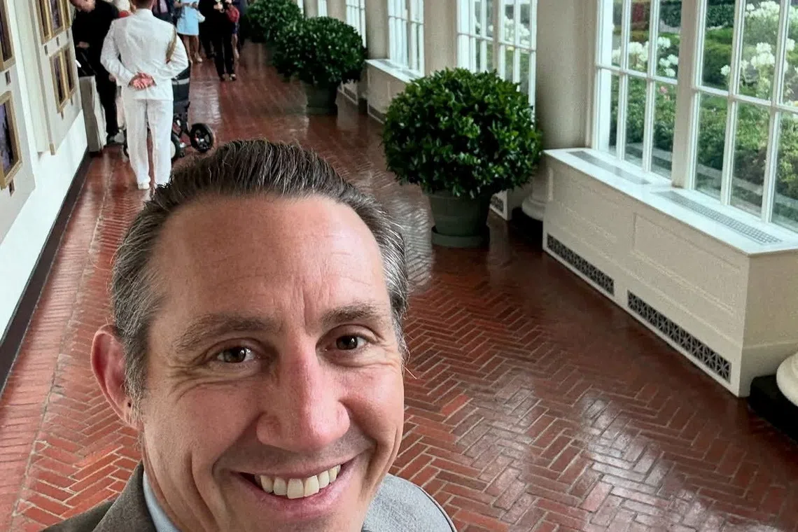 Tim Kennedy, a former UFC fighter and retired US Green Beret, who was wounded when a team working for Blackwater founder Erik Prince was ambushed in eastern Democratic Republic of Congo in mid-September, leaving several people dead and injured, sources close to the Congolese government said, is pictured at the White House in Washington, D.C., U.S., in this social media picture published May 30, 2025. Tim Kennedy via Instagram/via REUTERS