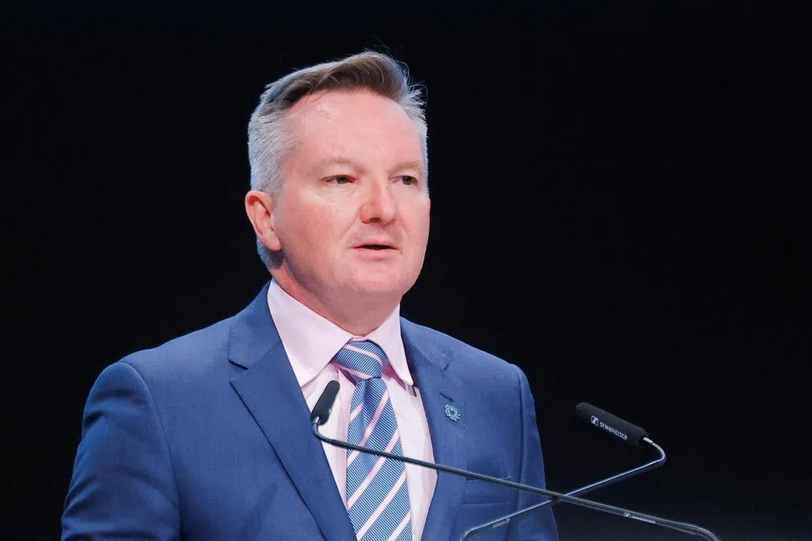 Australia's Minister for Climate Change and Energy Chris Bowen deliveres a statement during the United Nations climate change conference COP29, in Baku, Azerbaijan November 19, 2024 REUTERS/Maxim Shemetov