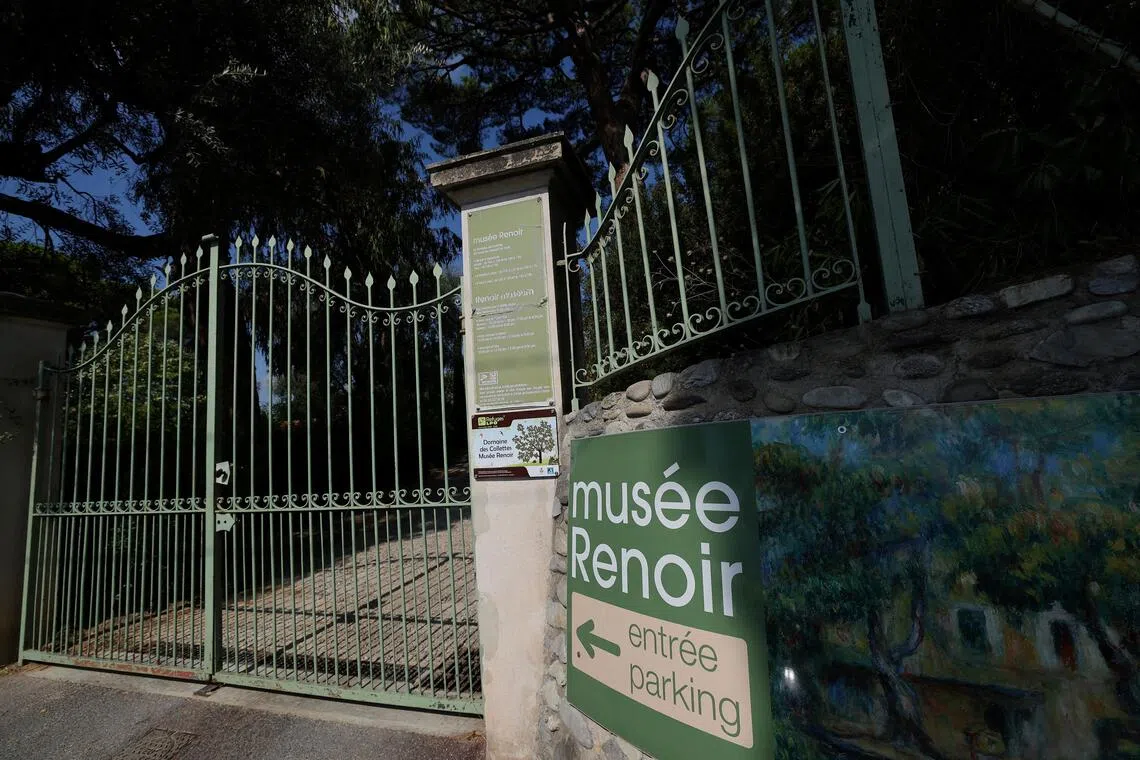 Thieves broke into the museum in Cagnes-sur-Mer and escaped with two works by Renoir, abandoning two others as they fled.