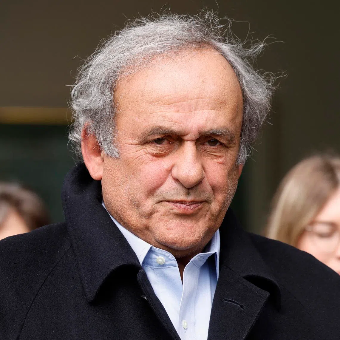 Former UEFA President Michel Platini leaving the tribunal after he was acquitted on corruption charges against him in Muttenz, Switzerland, March 25, 2025. 