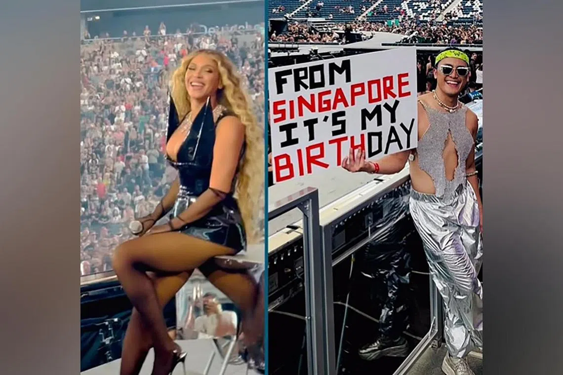 Beyonce was shown onstage looking in Hirzi’s direction and saying: “Happy birthday.”