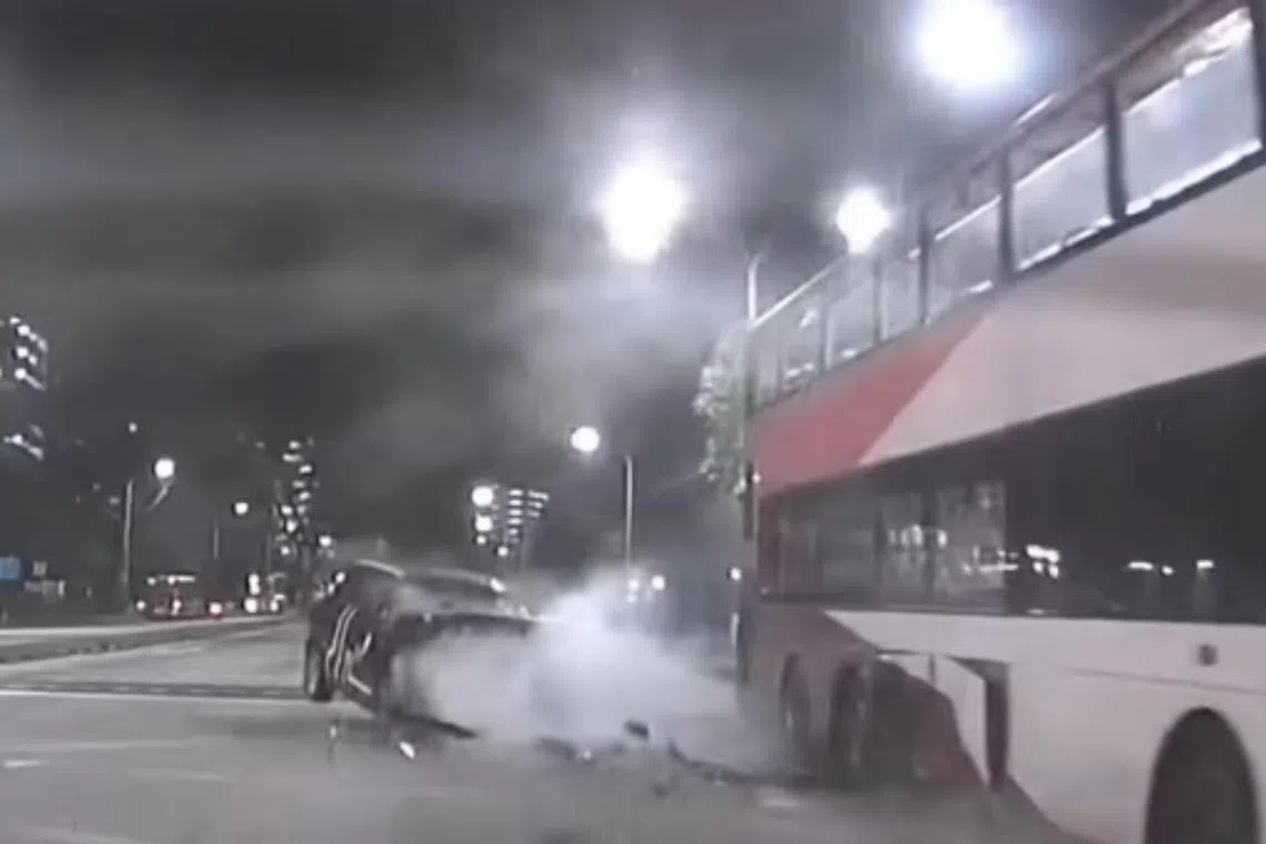 The SCDF was alerted to the accident at the junction of Yishun Ave 2 and Yishun Central at about 10.55pm.