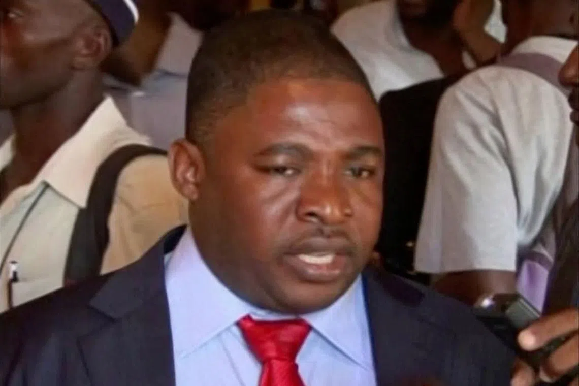 Then-Haitian Senator Joseph Joel John speaks in Port-au-Prince, Haiti, October 29, 2009 in this still image taken from video.  Reuters TV/via REUTERS/ File Photo