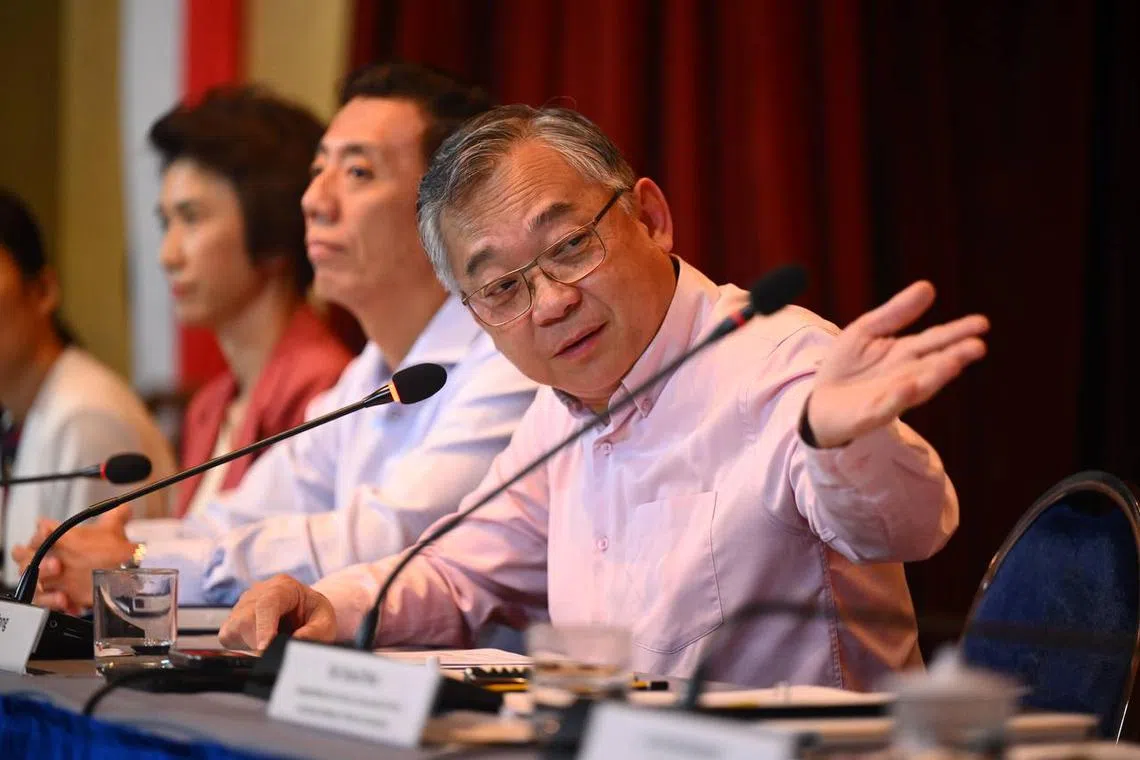 Deputy Prime Minister Gan Kim Yong speaking at the press conference on Aug 4.