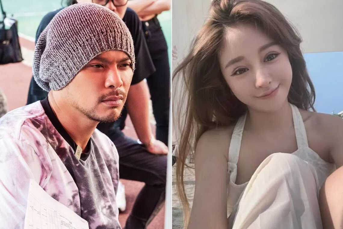 Malaysian rapper Namewee (left) denied using drugs and any involvement in the death of Taiwanese influencer Iris Hsieh (right). 