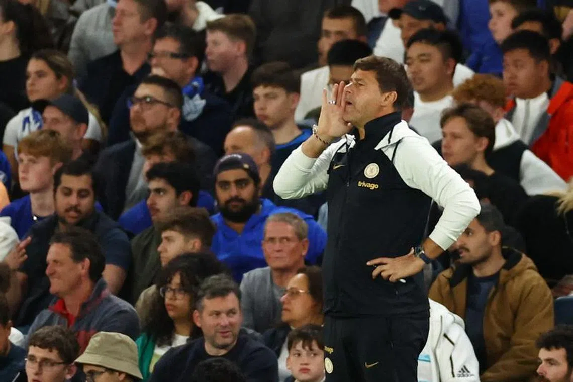 Soccer Football - Carabao Cup - Third Round - Chelsea v Brighton &amp; Hove Albion - Stamford Bridge, London, Britain - September 27, 2023 Chelsea manager Mauricio Pochettino Action Images via Reuters/Andrew Boyers