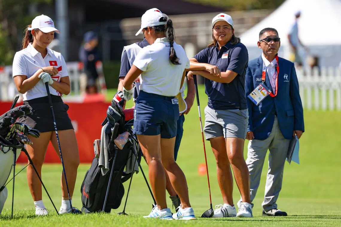 Singapore’s Shannon Tan led in the first two rounds but slipped to second after the third round of the Asian Games golf women’s individual event.