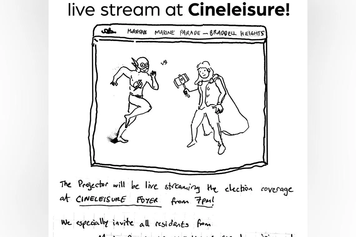 The Projector announced on May 1 that it will live-stream general election coverage at Cineleisure's foyer on May 3.
