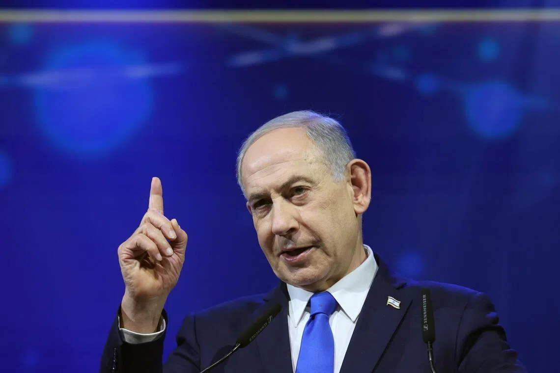 Israel's Prime Minister Benjamin Netanyahu vowed to block the establishment of a Palestinian state in Gaza.