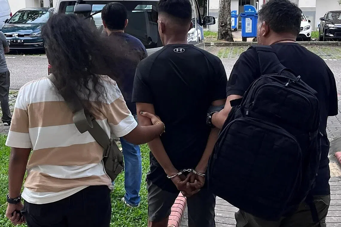 A suspected drug offender arrested by CNB officers in island-wide drug operation from
12 to 16 June 2023.