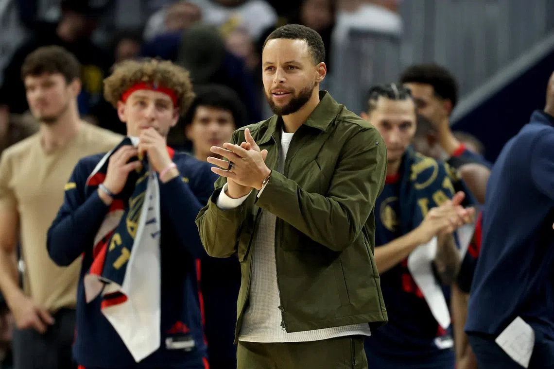 Stephen Curry (above) of the Golden State Warriors will come up against his old pal Kevin Durant when they take on the Phoenix Suns.