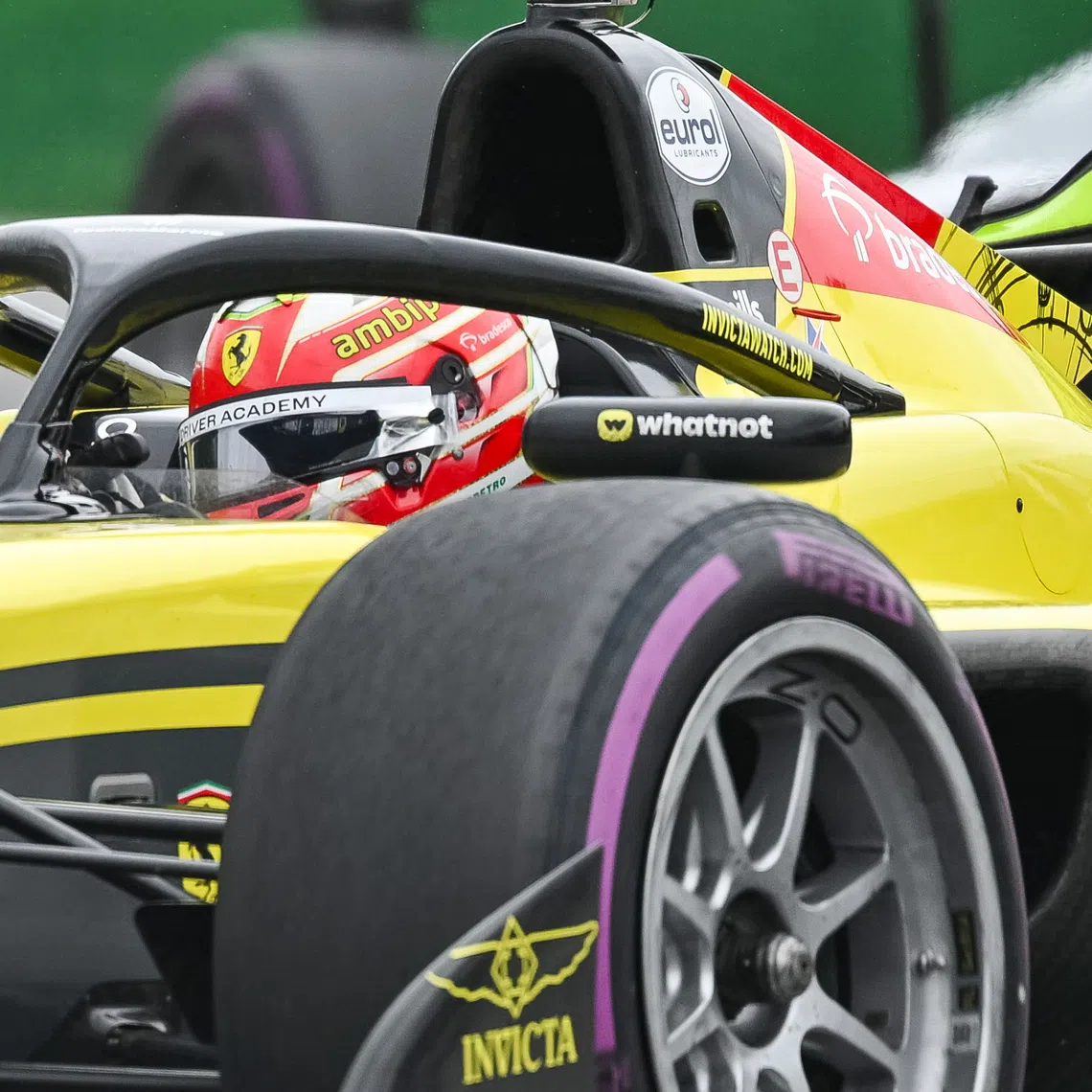 Rafael Camara, a 21-year-old Ferrari Academy driver, leads the Formula 2 standings with two rounds remaining, after win