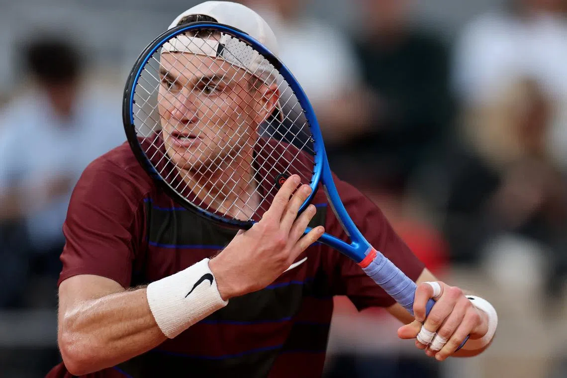 Tennis - French Open - Roland Garros, Paris, France - May 29, 2025 Britain's Jack Draper in action during his second round match against France's Gael Monfils REUTERS/Gonzalo Fuentes