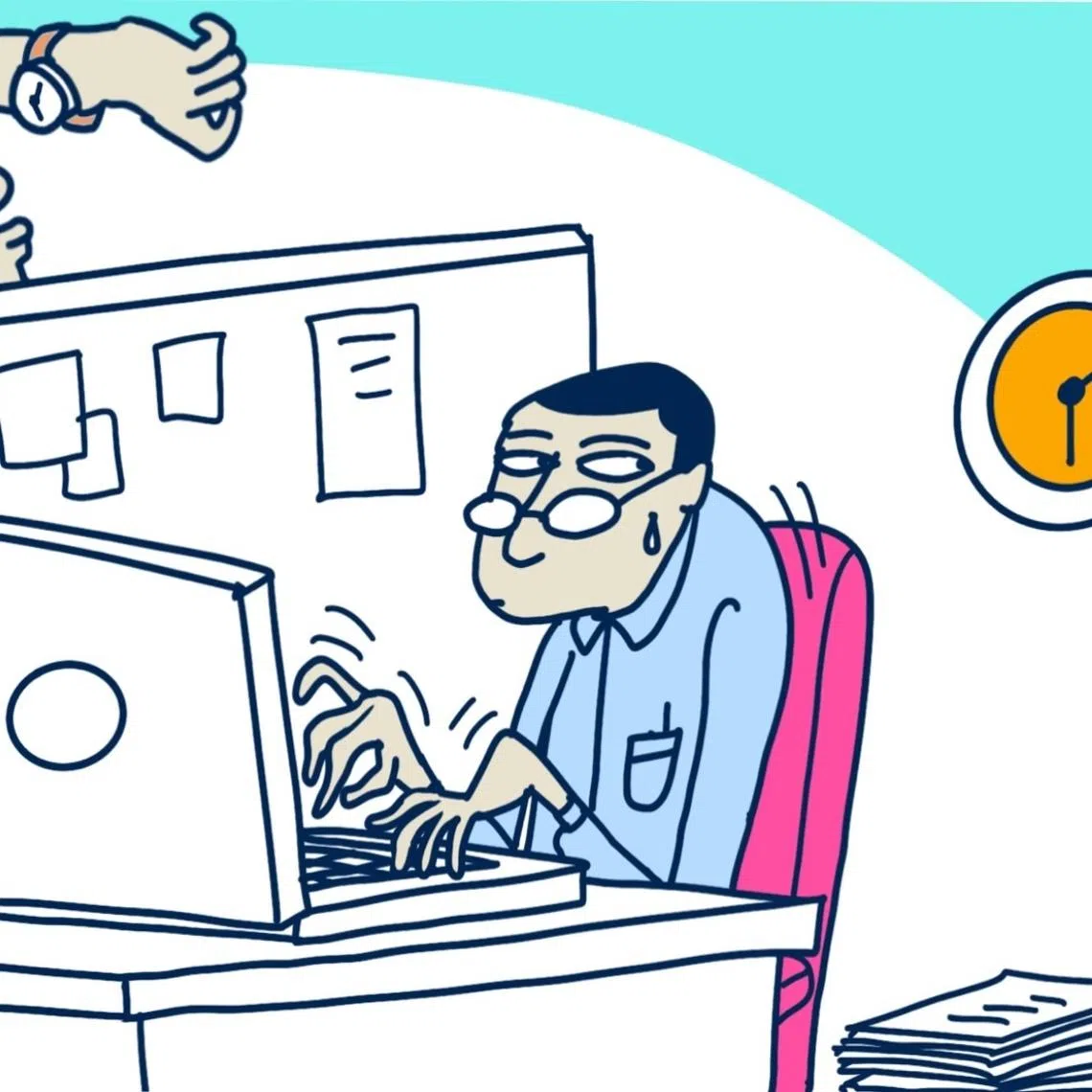 Pretending to look busy after finishing your work is often referred to as “productivity theatre”.