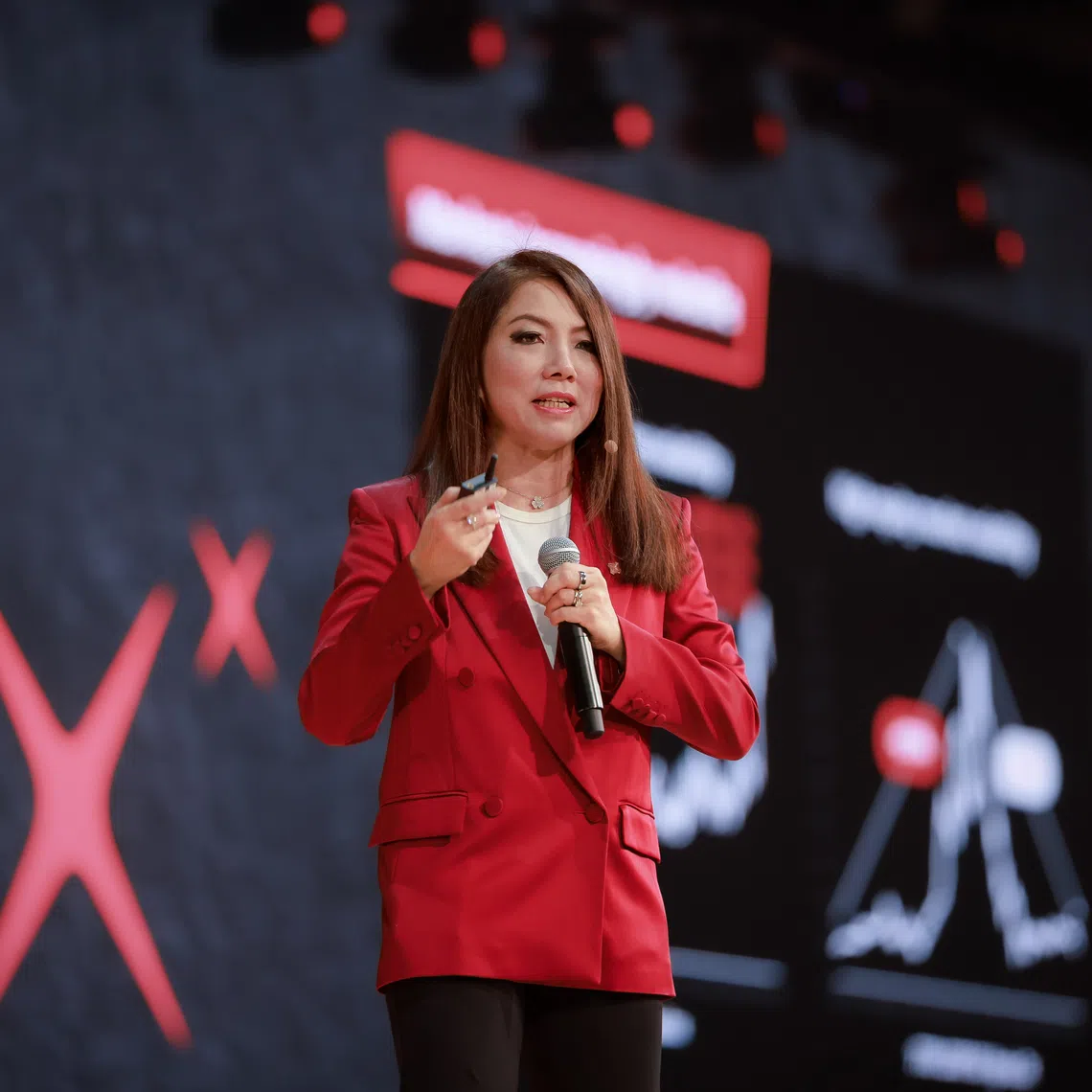 DBS Bank CEO Tan Su Shan during the DBS Asia Future Forward Conference at Suntec Convention and Exhibition Centre on Oct 12.