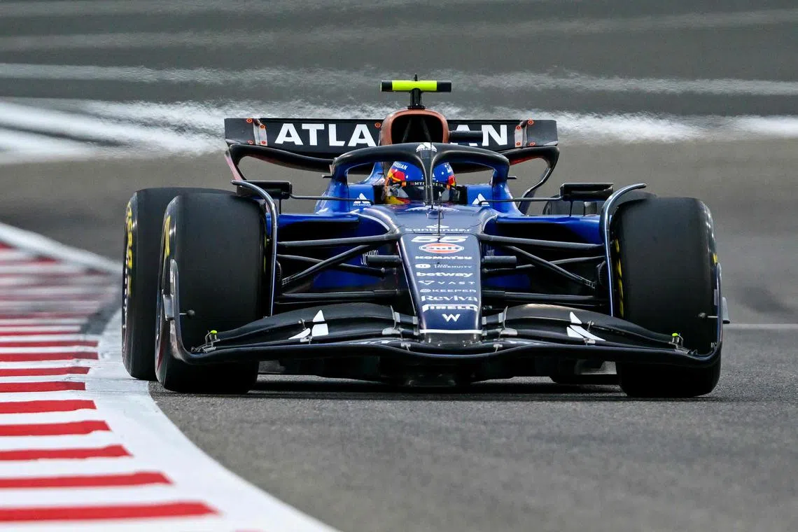 Williams' Carlos Sainz driving during the second day of F1 pre-season testing at the Bahrain International Circuit in Sakhir, on Feb 27.