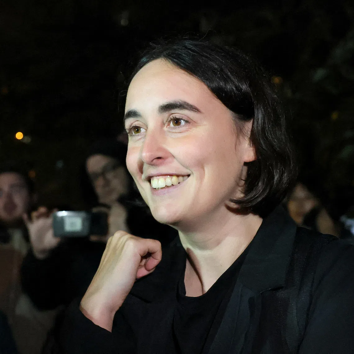 FILE PHOTO: Children's hospice founder Lida Moniava, who is charged with deliberately spreading false information about the actions of Russian armed forces against Ukrainian civilians, meets supporters and journalists after a hearing in which the court imposed restrictions on her certain activities as a pre-trial measure, in Moscow, Russia, September 3, 2026. REUTERS/Anastasia Barashkova/File Photo