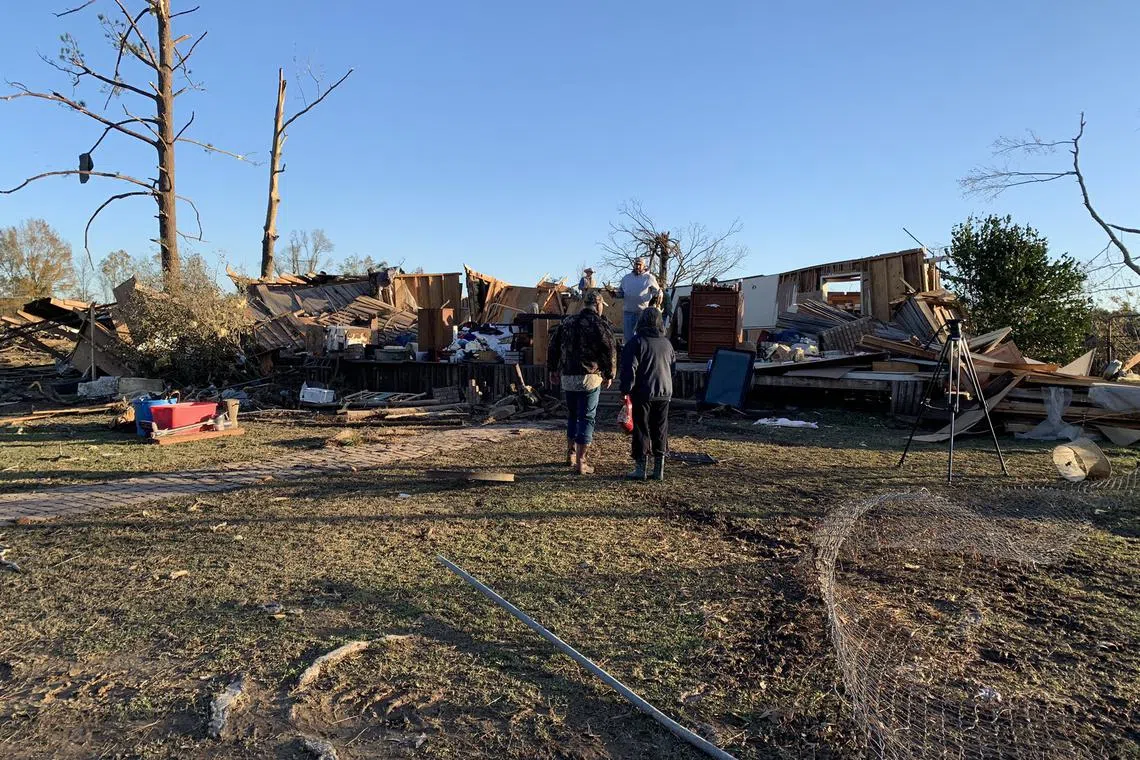 Fierce winds, heavy rain and hail threatened millions of Americans across eight states from Texas to Georgia.