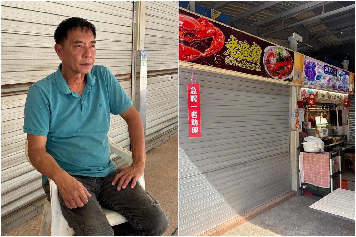 Huang Yiliang claimed to have been hit on his right ear from behind after tensions flared between him and the neighbouring stall owner.