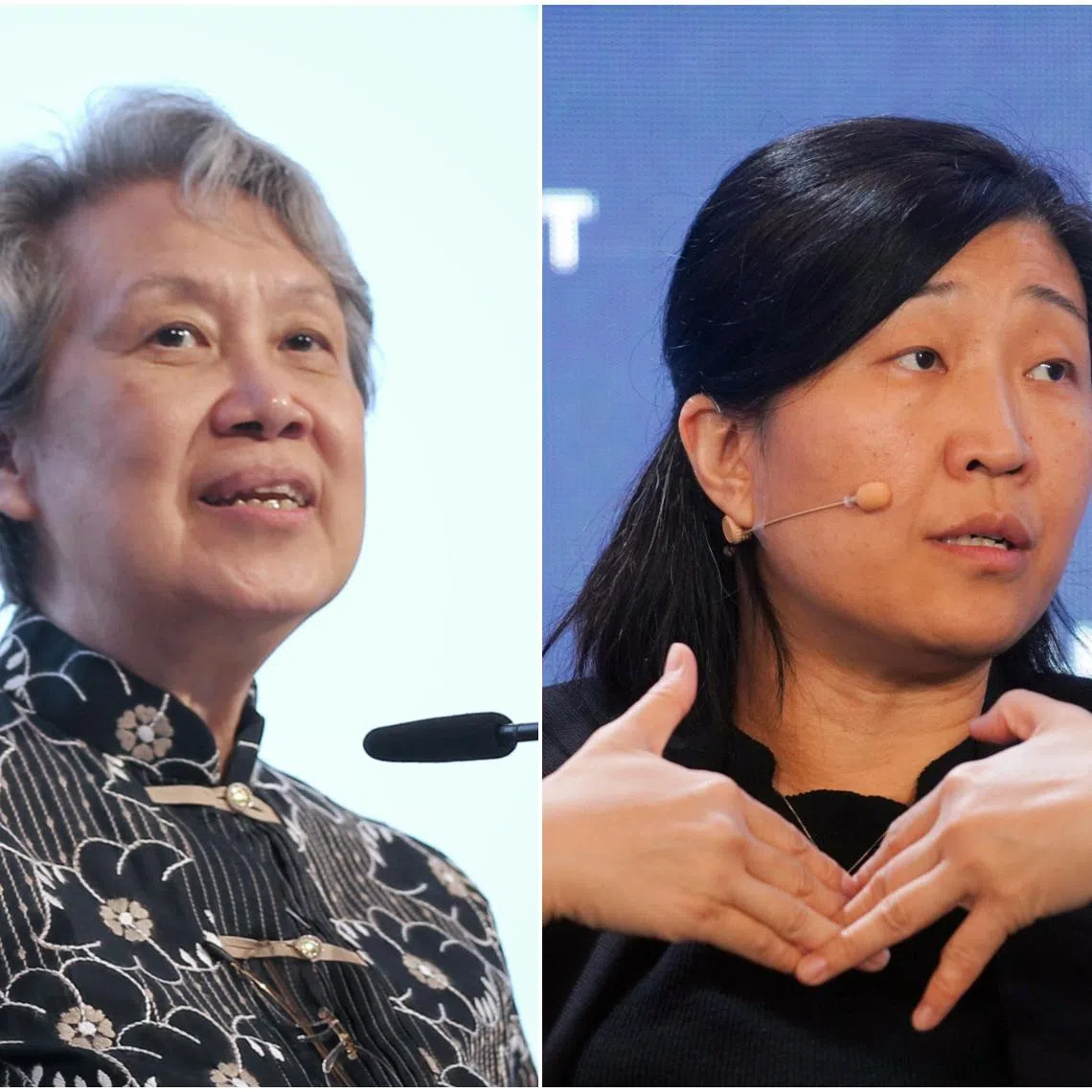 Madam Ho Ching (left), chairman of Temasek Trust, is ranked No. 33 on the list. Ms Jenny Lee, managing partner of GGV Capital, is ranked 97th.