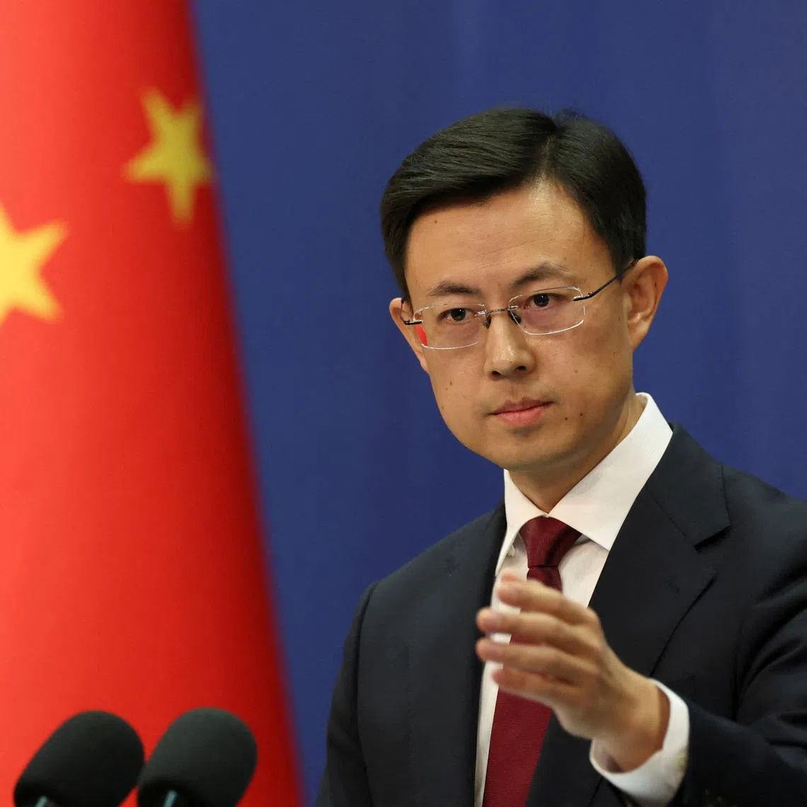 Chinese Foreign Ministry spokesperson Guo Jiakun takes a question from a journalist at a press conference in Beijing, China, January 7, 2025. REUTERS/Florence Lo