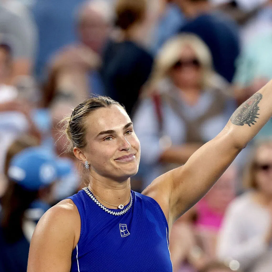Aryna Sabalenka next plays Czech Sara Bejlek.