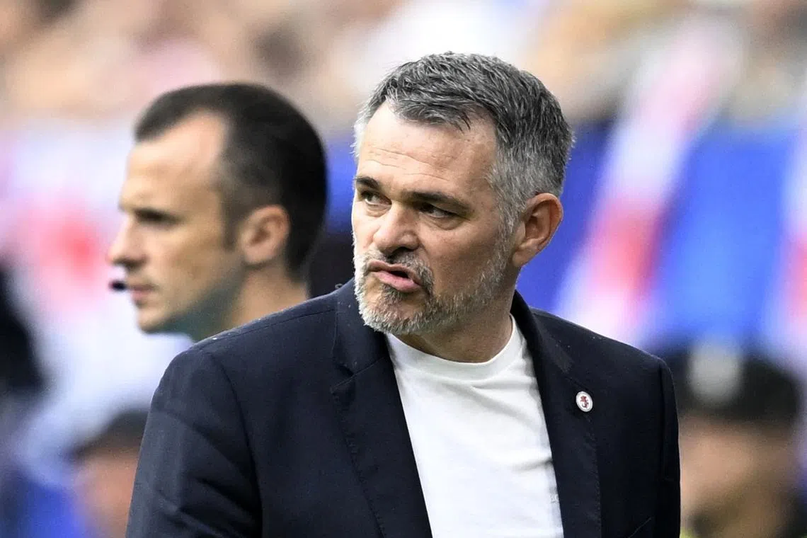 Soccer Football - Euro 2024 - Group F - Georgia v Czech Republic - Hamburg Volksparkstadion, Hamburg, Germany - June 22, 2024 Georgia coach Willy Sagnol REUTERS/Fabian Bimmer/File Photo