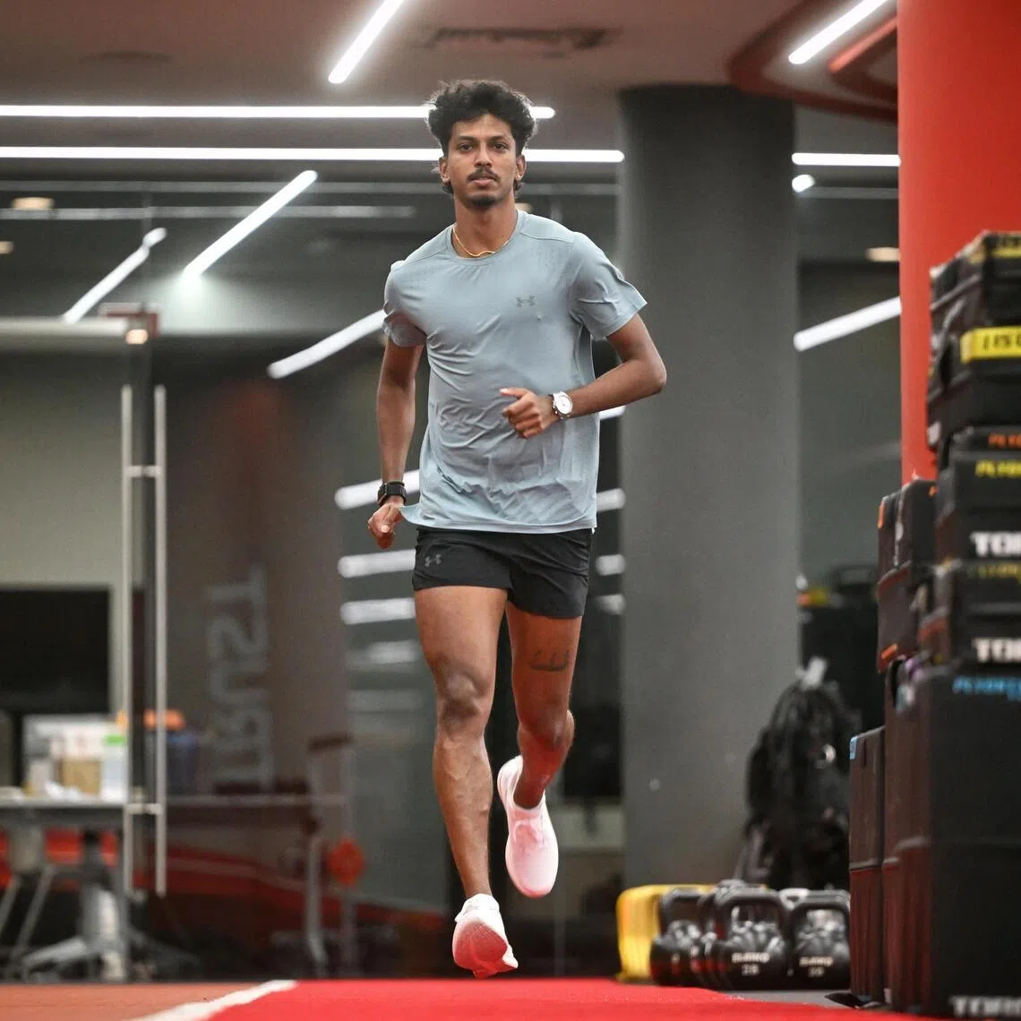 Thiruben Thana Rajan at the Sport Singapore gym on Feb 5, 2026.