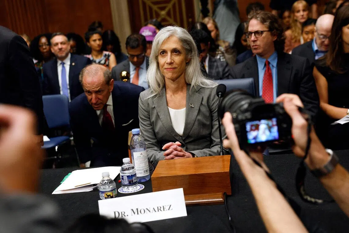 Former CDC director Susan Monarez arrives to testify before the Senate Committee on Health, Education, Labour, and Pensions in Washington, DC.