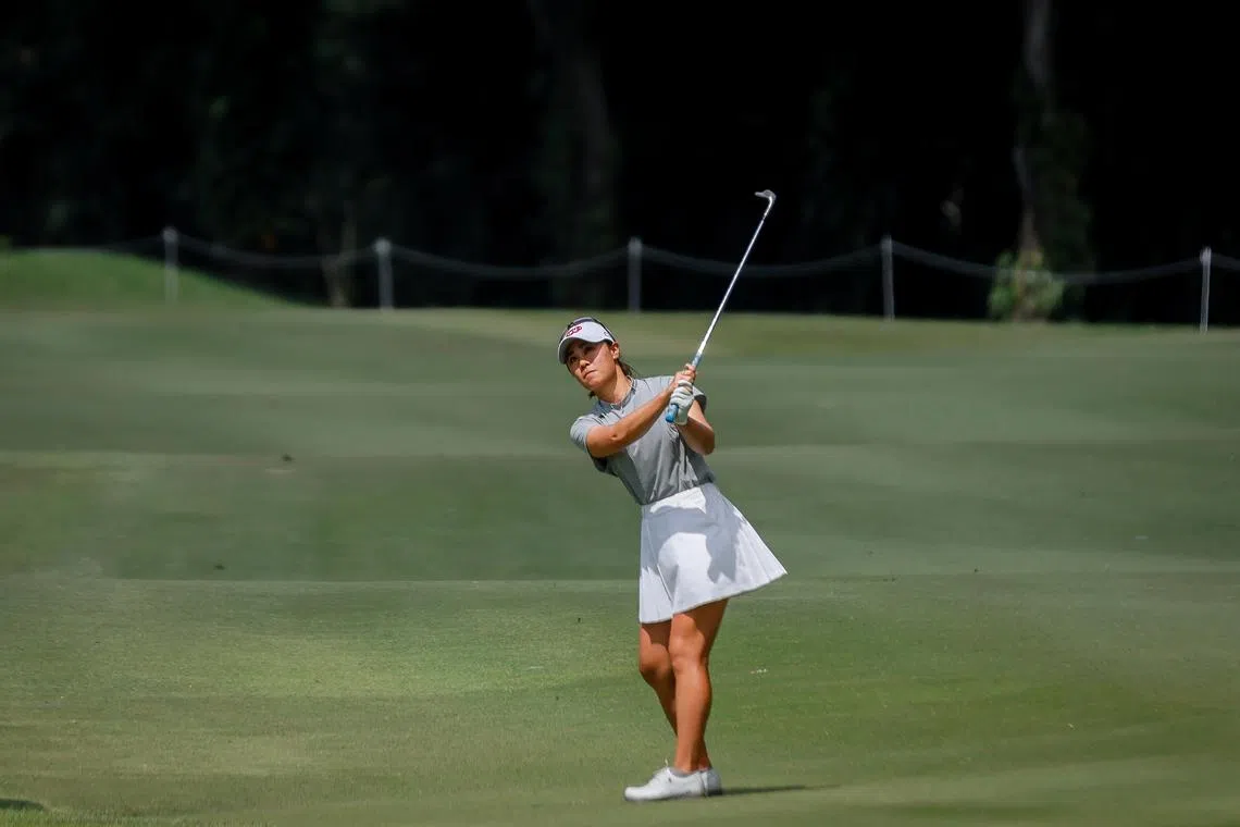 World No. 14 Danielle Kang holds the joint lead at the Aramco Team Series Singapore with Nicole Garcia and Pauline Roussin after the second round on Friday.