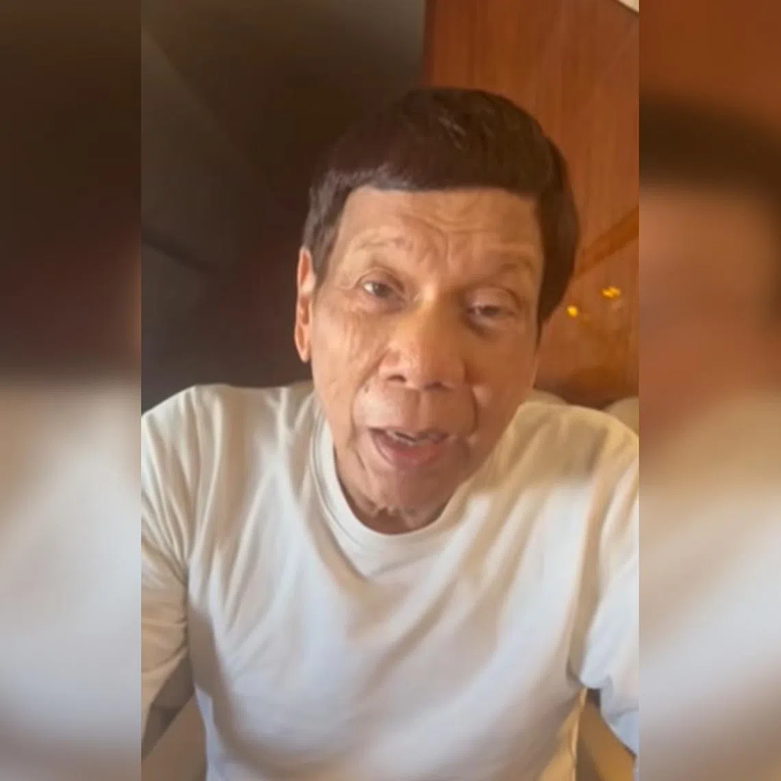 Former Philippine president Rodrigo Duterte shared a video as he was about to land in The Netherlands. 
