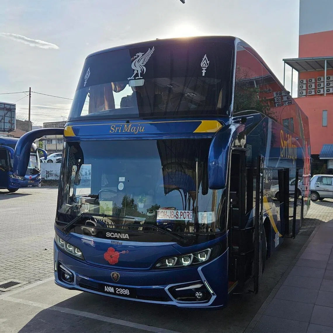 A fully loaded Sri Maju bus ready to depart for Johor Bahru and Singapore, carrying Ipoh residents back to work after the CNY holidays, on Feb 20, 2026.