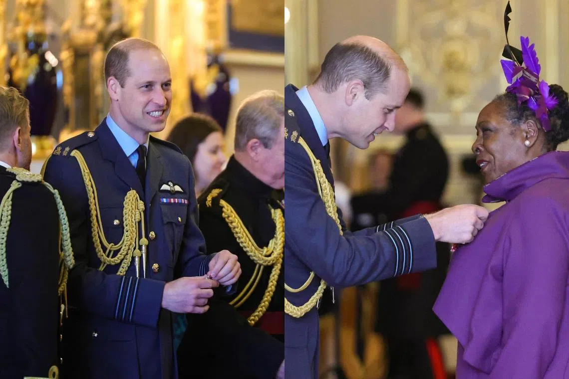 Prince William hosted an investiture ceremony at Windsor Castle, handing out honours for citizens recognised for their community work and other good deeds.