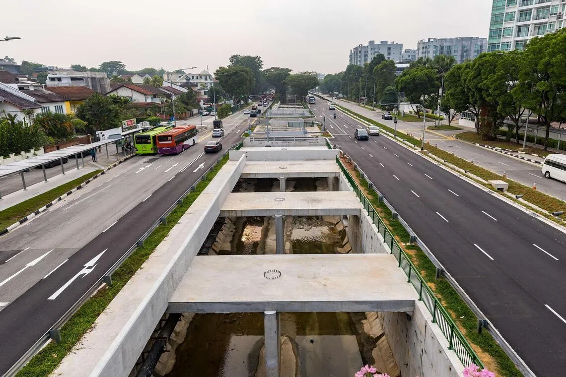 The last 900m stretch of the Upper Bukit Timah canal has been enlarged. Work to upgrade this stretch started in 2019.