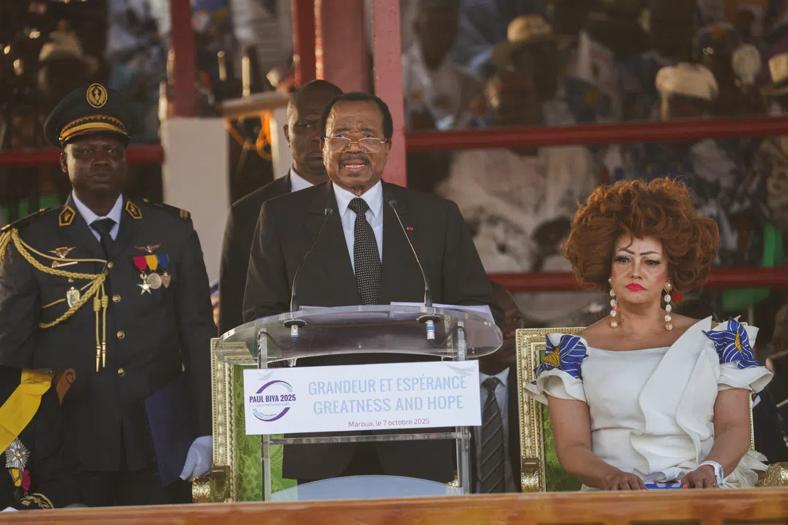 Cameroonian President Paul Biya, 92, has ruled the country for more than four decades and is likely to win the vote scheduled on Oct 12.