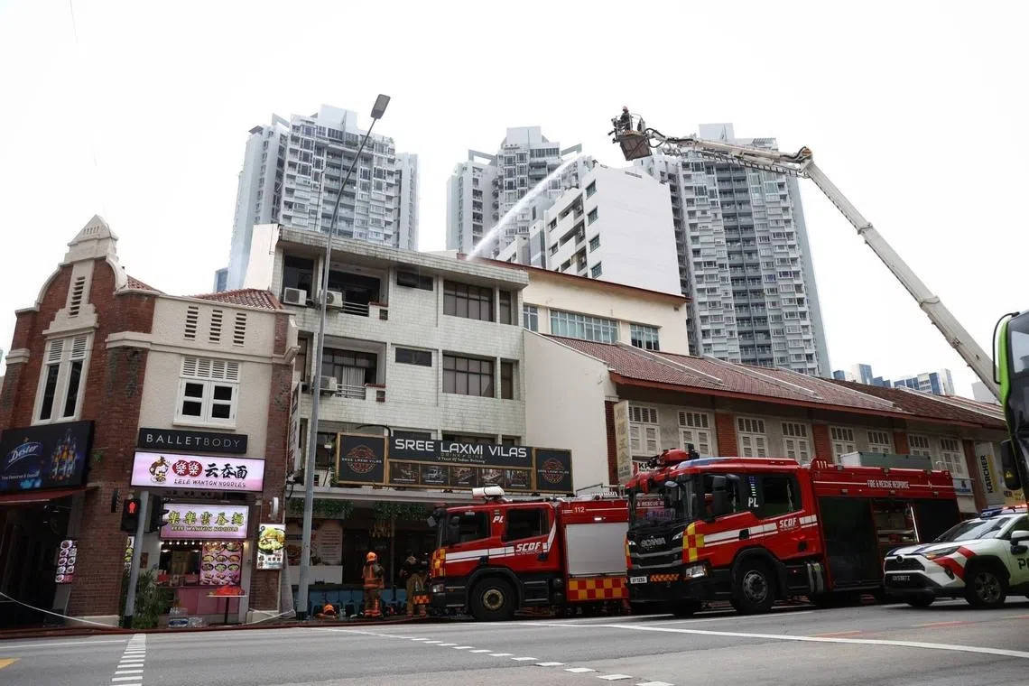 It was extinguished within an hour, said SCDF.