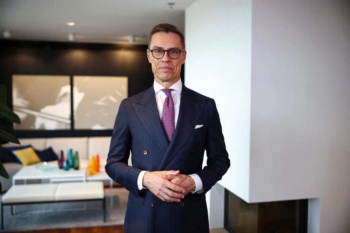 Finland's President, Mr Alexander Stubb, spoke to Reuters during a visit to Berlin on Oct 22.