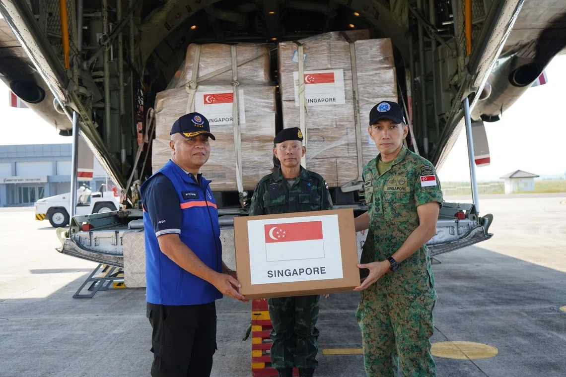SAF delivers more than 7 tonnes of aid supplies to Thailand following deadly floods