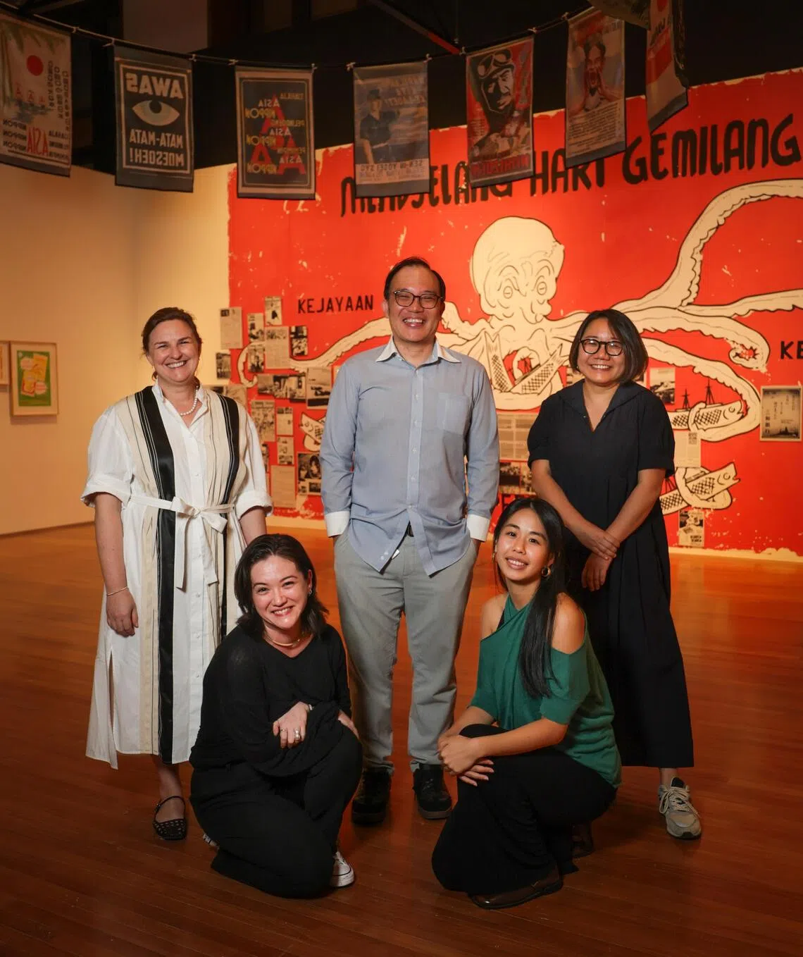 (From left) Art Remembers curators Phoebe Scott, Kathleen Ditzig, Seng Yu Jin, Ashley Lim (curatorial assistant) and Lisa Horikawa.