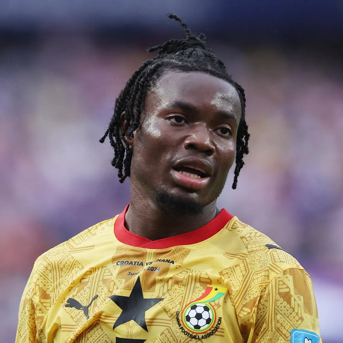 Soccer Football - FIFA World Cup 2026 - Group L - Croatia v Ghana - Philadelphia Stadium, Philadelphia, Pennsylvania, U.S. - June 27, 2026 Ghana's Abdul Fatawu IMAGN IMAGES via Reuters/Bill Streicher